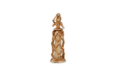 Lot 272 - A 9CT GOLD CHARM, depicting a soda bottle, by...