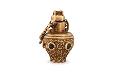 Lot 277 - A 9CT GOLD CHARM, in the form of a perfume...