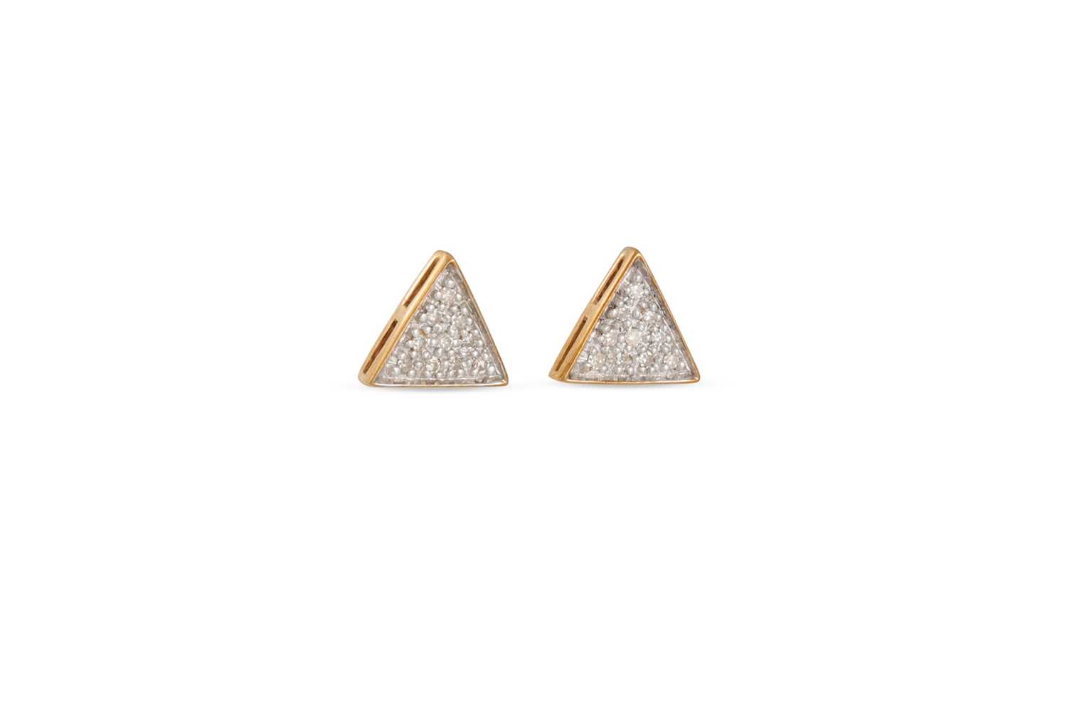 Lot 44 - A PAIR OF DIAMOND CLUSTER EARRINGS, of...