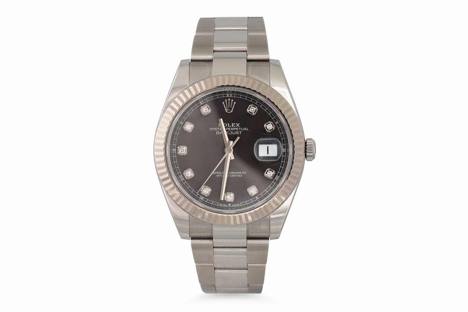 Lot 389 - A GENT'S STAINLESS STEEL ROLEX OYSTER...