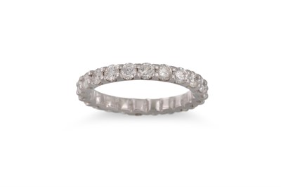 Lot 183 - A DIAMOND FULL BANDED ETERNITY RING, the round...