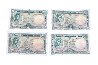Lot 456 - A VERY FINE SET OF 4 X £1 1940s ETO WARCODE...