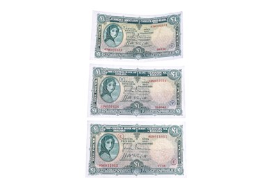 Lot 457 - A GOOD VERY FINE SET OF 3 X £1 1940s ETO...