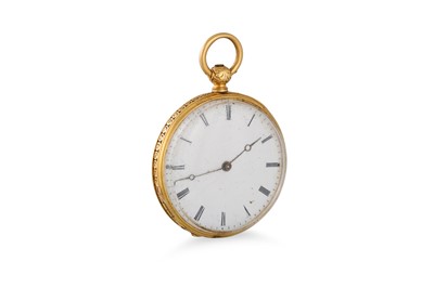 Lot 502 - AN ANTIQUE 18CT GOLD FOB WATCH, Roman numerals