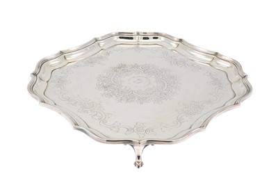 Lot 545 - AN IMPRESSIVE LARGE OVAL TWIN HANDLED SILVER...
