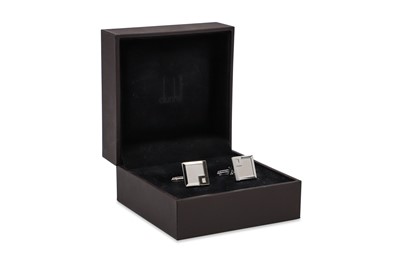 Lot 56 - A MODERN PAIR OF DUNHILL SILVER ART DECO STYLE...