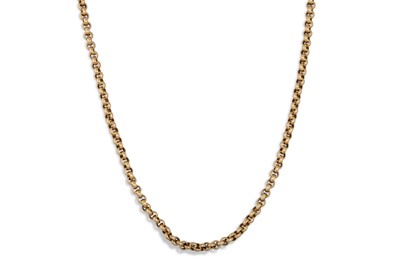 Lot 58 - A VINTAGE 9CT YELLOW GOLD BELCHER LINK CHAIN...