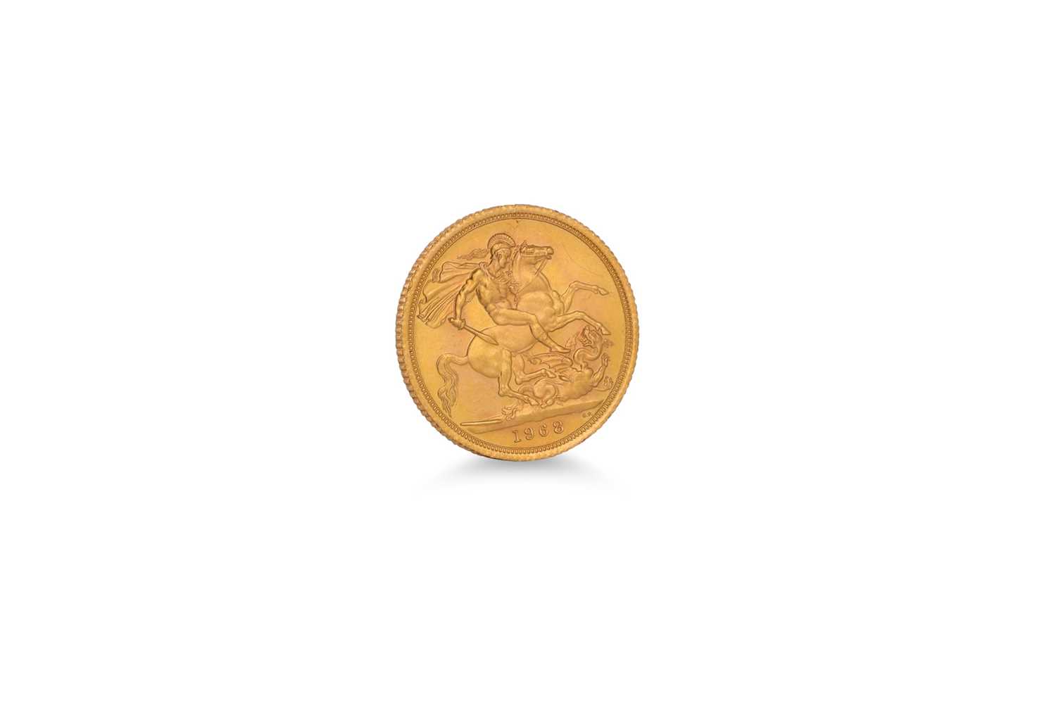 Lot 482 - A FULL GOLD SOVEREIGN ENGLISH COIN, 1968,...