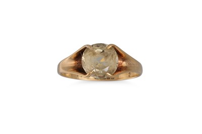Lot 307 - A CITRINE SINGLE STONE RING, in 9ct. Size: L