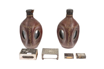 Lot 591 - NIGERIAN INTEREST; A PAIR OF NIGERIAN LEATHER...