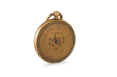 Lot 491 - A VICTORIAN 18CT GOLD OPEN FACED POCKET WATCH,...