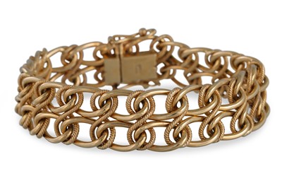 Lot 287 - A CUFF BRACELET, mounted in 9ct gold to shaped...