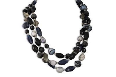 Lot 49 - A 1950'S BEADED NECKLACE, BY SCHIAPARELLI, of...