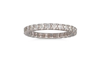 Lot 162 - A DIAMOND FULL BANDED ETERNITY RING, in 18ct...