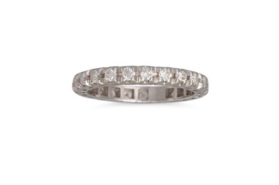 Lot 230 - A DIAMOND FULL BANDED ETERNITY RING, in 18ct...