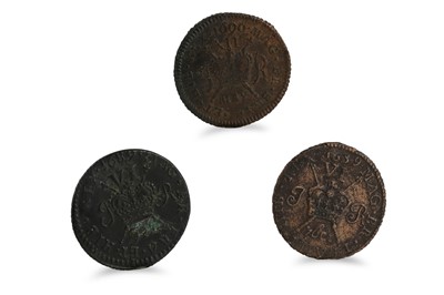 Lot 417 - A 1690 MAY IRISH GUNMONEY SMALL SHILLING VF, a...