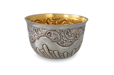 Lot 533 - A VICTORIAN SILVER GILT EMBOSSED BOWL,...