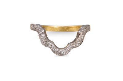 Lot 86 - A SHAPED DIAMOND BAND, mounted in 18ct yellow...
