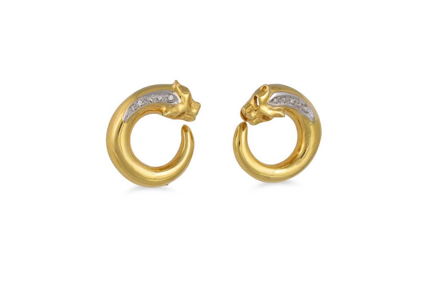 Lot 38 - A PAIR OF DIAMOND SET EARRINGS, the 18ct...