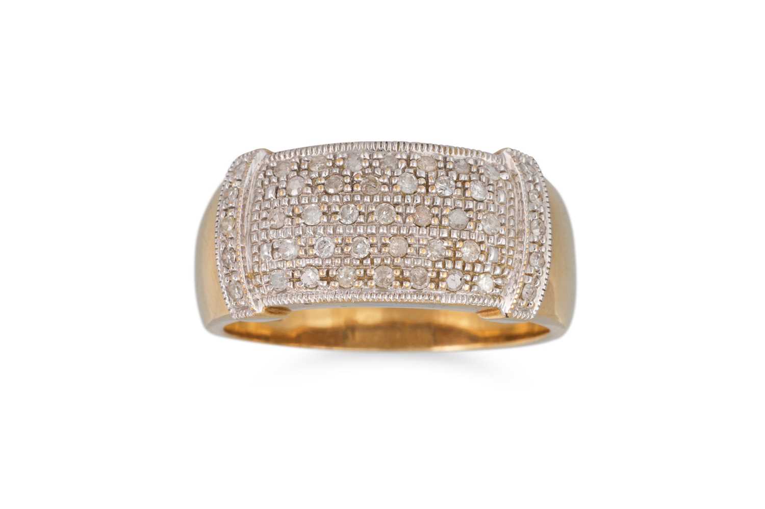 Lot 44 - A DIAMOND CLUSTER RING, pavé set in 9ct gold....