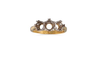 Lot 241 - AN 18CT GOLD RING MOUNT