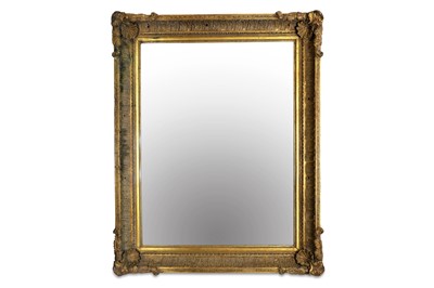 Lot 499 - A VERY LARGE FRAMED GILT & GESSO BEVELLED...