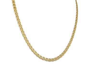 Lot 175 - A 14CT YELLOW GOLD NECK CHAIN, 14.8 g.