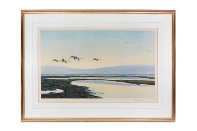 Lot 544 - AFTER SIR PETER SCOTT (1908 - 89), 'Swans in...