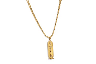 Lot 113 - AN 18CT GOLD FANCY LINK NECK CHAIN, together...