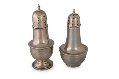 Lot 513 - TWO SILVER HALLMARKED SUGAR CASTERS