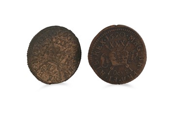 Lot 424 - A  PAIR OF MAY & OCT 1690 IRISH SMALL...