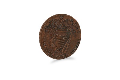 Lot 430 - A 1692 WILLIAM & MARY IRISH HALFPENNY COIN,...