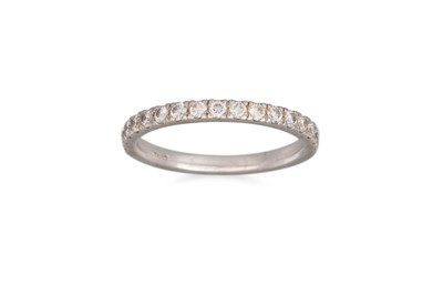 Lot 205 - A DIAMOND HALF ETERNITY RING, mounted in...