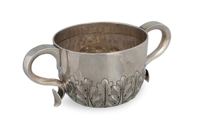 Lot 546 - A GEORGE V SILVER TWIN HANDLED MARRIAGE BOWL,...