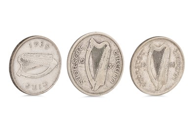 Lot 452 - A 1937 RARE IRISH SILVER HALF CROWN COIN, fine...