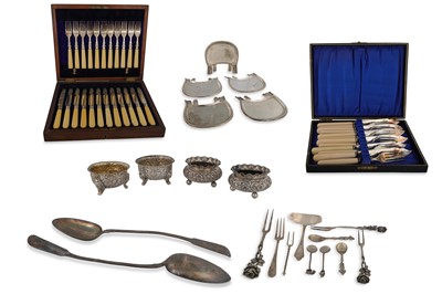 Lot 529 - AN INTERESTING COLLECTION OF VICTORIAN SILVER...