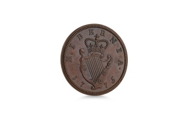 Lot 468 - A 1775 GIII RARE PROOF COPPER HALFPENNY IRISH...