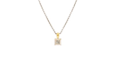 Lot 338 - A DIAMOND SET PENDANT, mounted in 18ct gold,...
