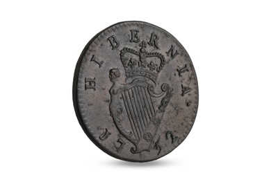 Lot 478 - A 1752 GII COPPER HALFPENNY IRISH HIBERNIA...