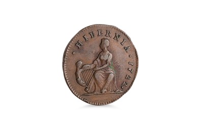 Lot 483 - A 1722 GI WILLLIAM WOODS COPPER HALFPENNY...