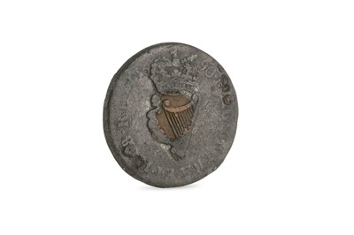 Lot 446 - 1691 JAMES II IRISH EMERGENCY MONEY HALFPENNY,...