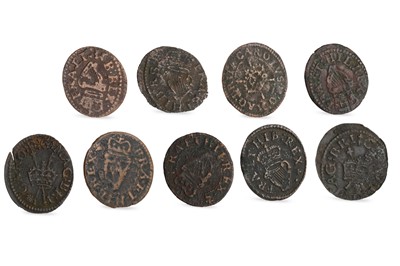 Lot 451 - 1625-1649 CHARLES I COLLECTION OF 9 X FARTHING...