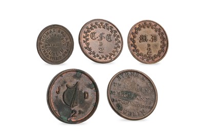 Lot 453 - 1840s 5 X YH VICTORIAN FARTHING & TWO PENNY...