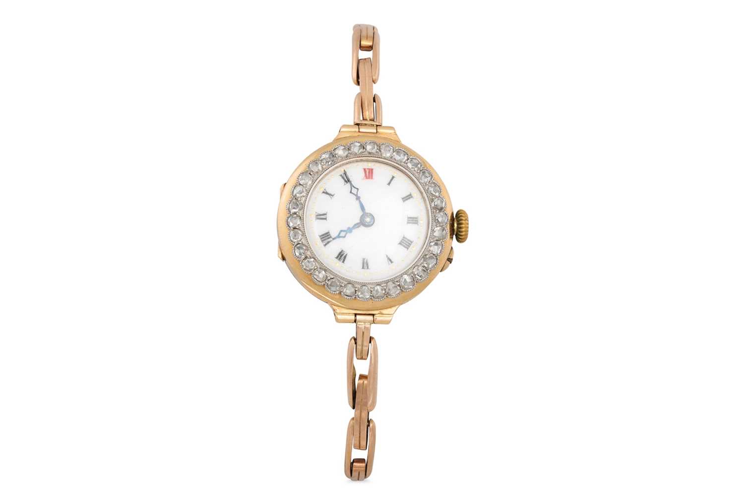 Lot 123 - AN EARLY 20th CENTURY DIAMOND SET LADY'S WATCH,...