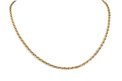 Lot 365 - AN ANTIQUE 9CT NECK CHAIN, 3.6 g.