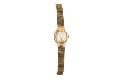 Lot 369 - A 9CT GOLD LADY'S VINTAGE WRIST WATCH, 14.7 g.