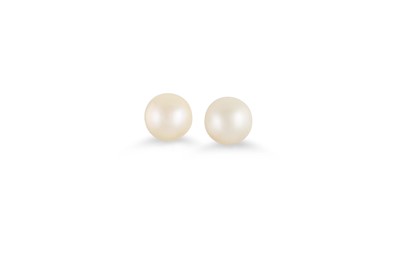 Lot 100 - A PAIR OF ANTIQUE PEARL EARRINGS, with screw...