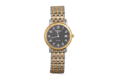 Lot 442 - A BI-METAL RAYMOND WEIL WRISTWATCH, Geneve,...