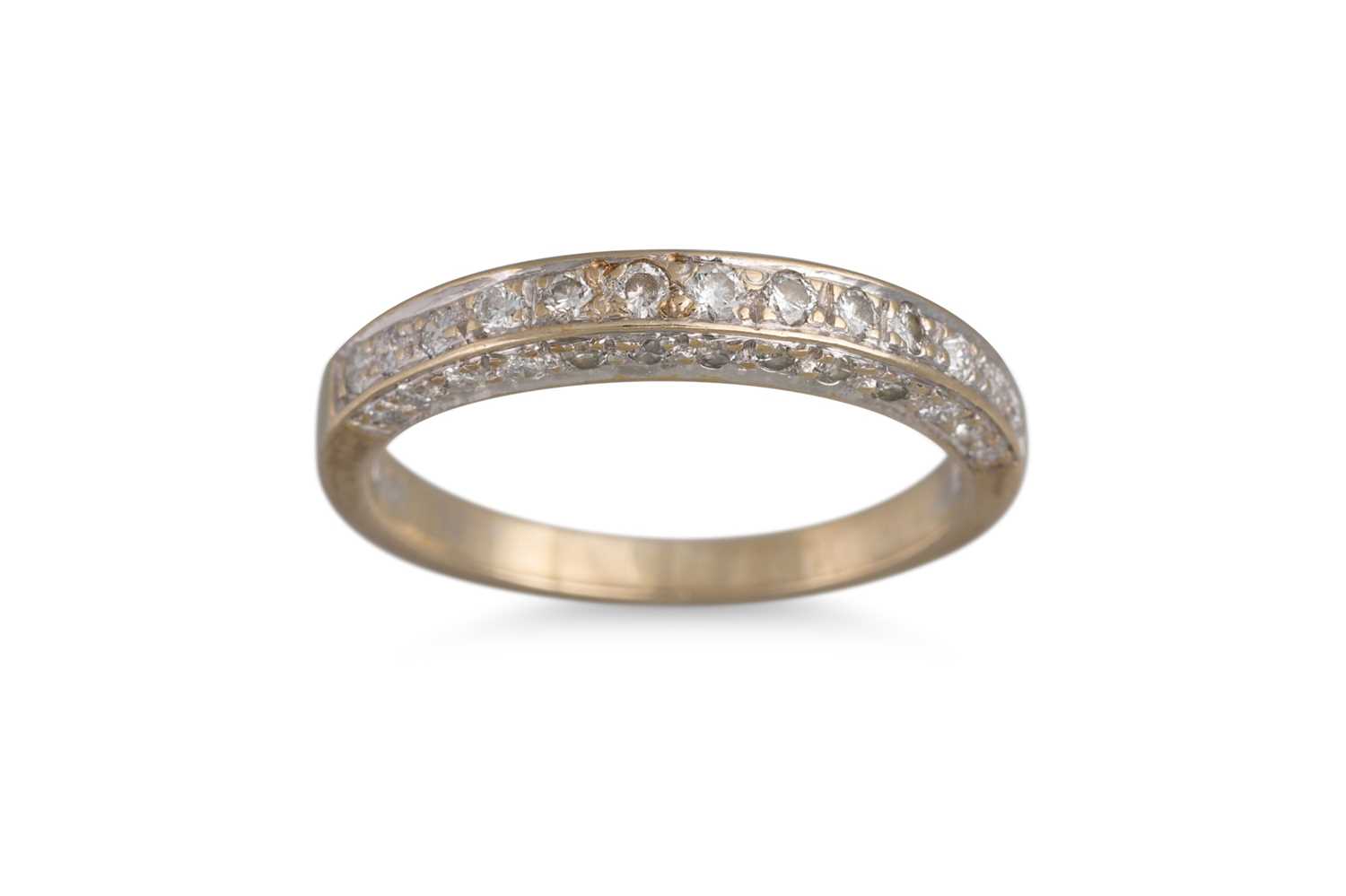 Lot 19 - A DIAMOND HALF ETERNITY RING, mounted in 18ct...