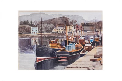 Lot 596 - TOM NESBIT RHA (1909-2001), 'Howth harbour',...